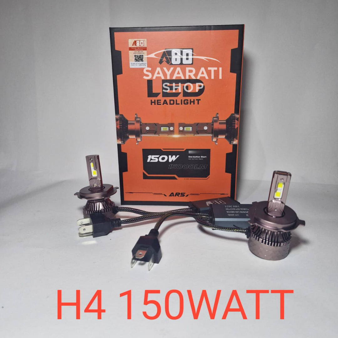 A80 H4 150WATT + VEILLEUSES LED CANBUS gratuit